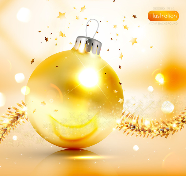 Elegant christmas background with baubles - Vettoriali, immagini