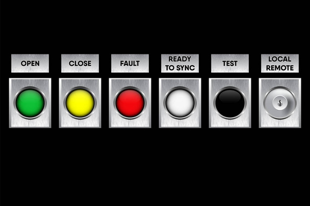 Кнопка розподільного пристрою і символ роботи панелі контролера
 - Вектор, зображення