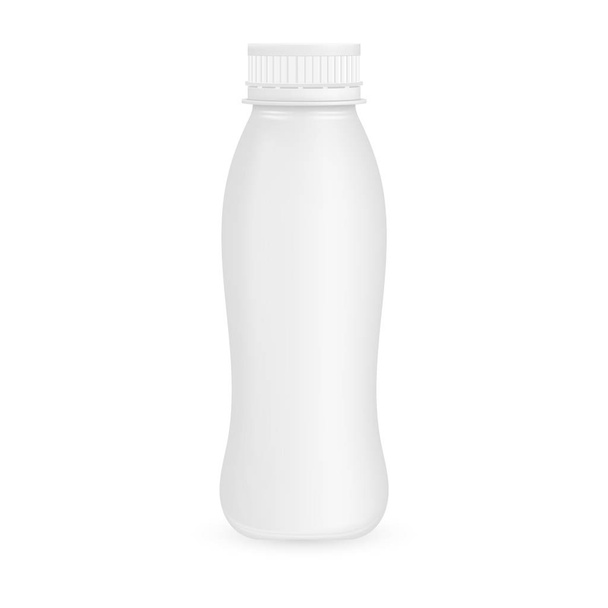 Yogurt plastic bottle. Illustration isolated on white background - Vektor, kép