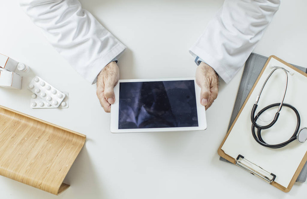 Doctor Holding Tablet - Photo, image