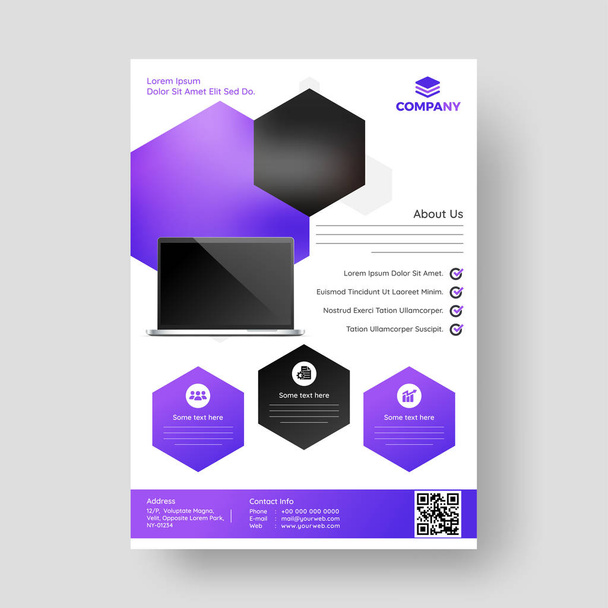 Design Jahresbericht, Cover, Vektorvorlagen Broschüren, Flyer,  - Vektor, Bild