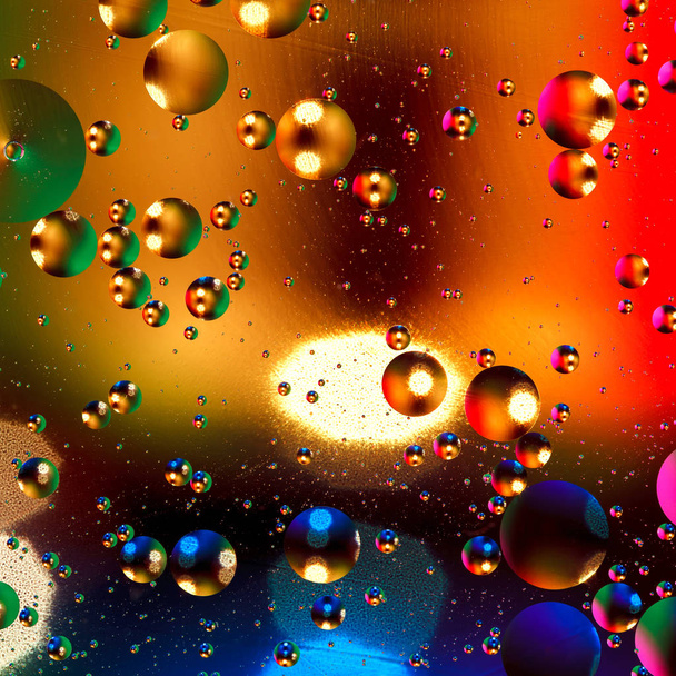Colorful artificial background with bubbles. - 写真・画像