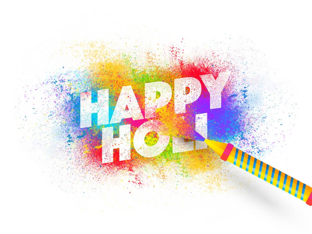 Festival Indiano dei Colori, Happy Holi Celebration Design. - Vettoriali, immagini