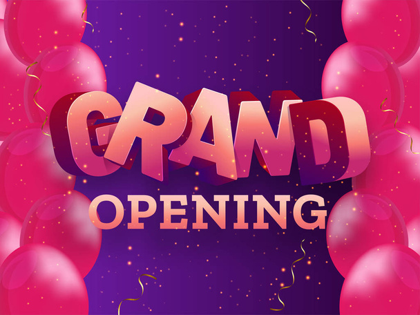 Grand opening flyer or invitation card. - Vector, Image