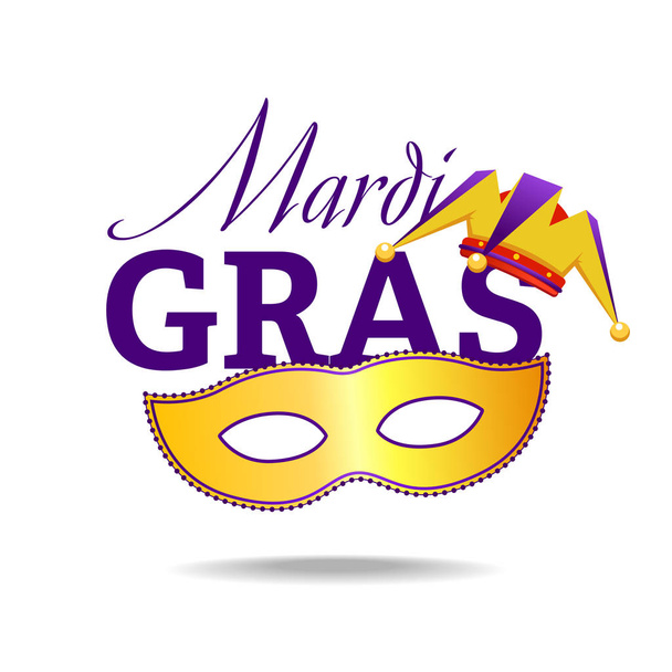 cartão postal com máscara de férias de mardi gras
 - Vetor, Imagem