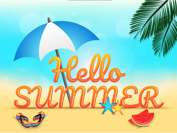 Summer Sale Banner Design - Vector, Imagen