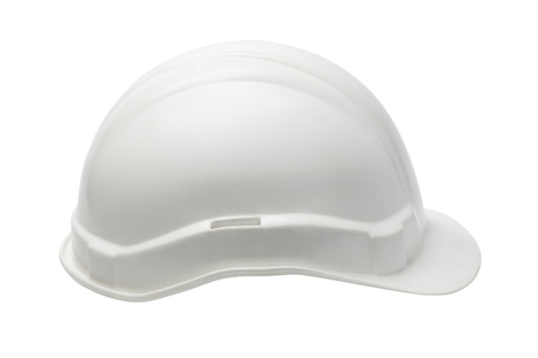 Beyaz plastik güvenlik kask - Fotoğraf, Görsel