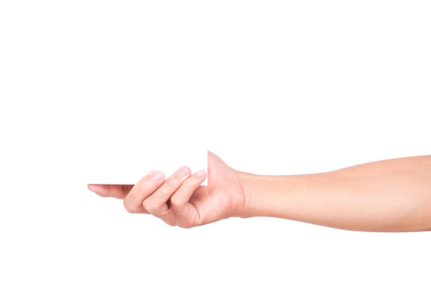 Ruce drží čistý bílý papír nebo box pro inzerovat text - Fotografie, Obrázek