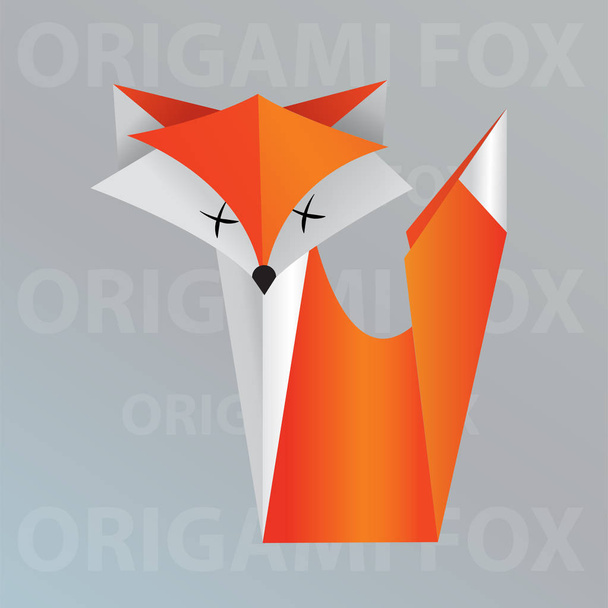 Origami τέχνη χαρτί αλεπού - Φωτογραφία, εικόνα