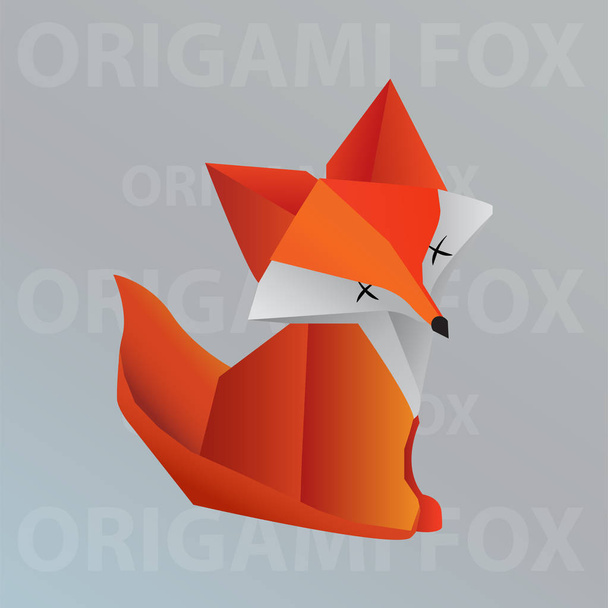 Origami τέχνη χαρτί αλεπού - Φωτογραφία, εικόνα