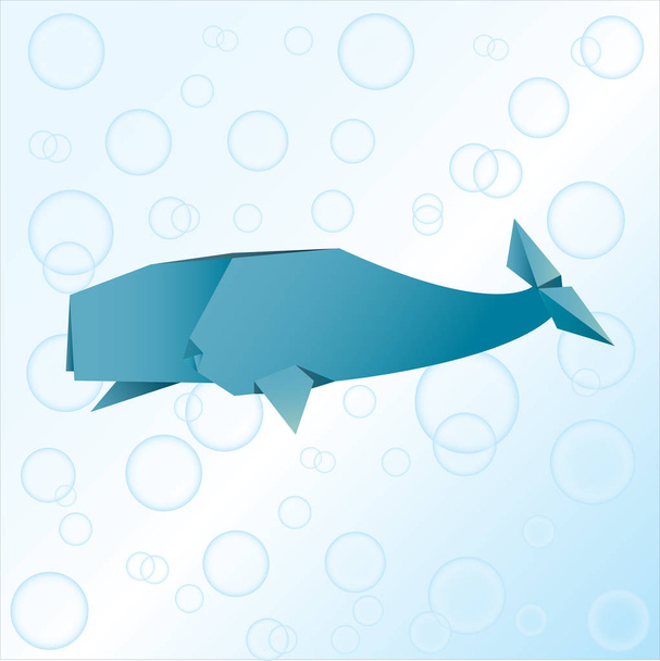 Origami bálna papír állat - Fotó, kép