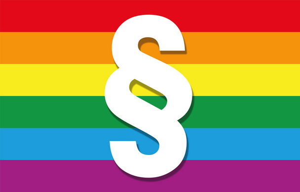 ЛГБТ знак параграфа Гей Прапор Гордості
 - Вектор, зображення
