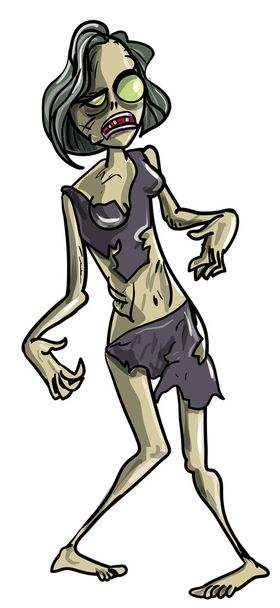 Скелетная зомби-женщина
 - Вектор,изображение