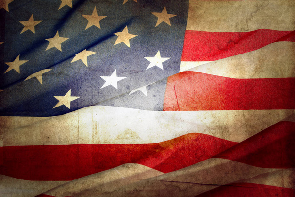 Grunge-amerikanische Flagge - Foto, Bild
