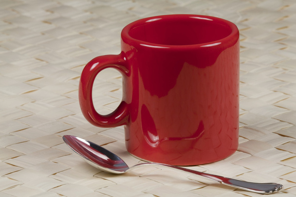 šálek na kávu a lžíce - Fotografie, Obrázek