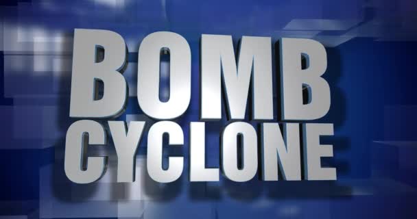 Dynamic Bomb Cyclone News Transition and Title Page Background Plate - Footage, Video