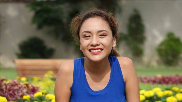 A Smiling Person - 写真・画像
