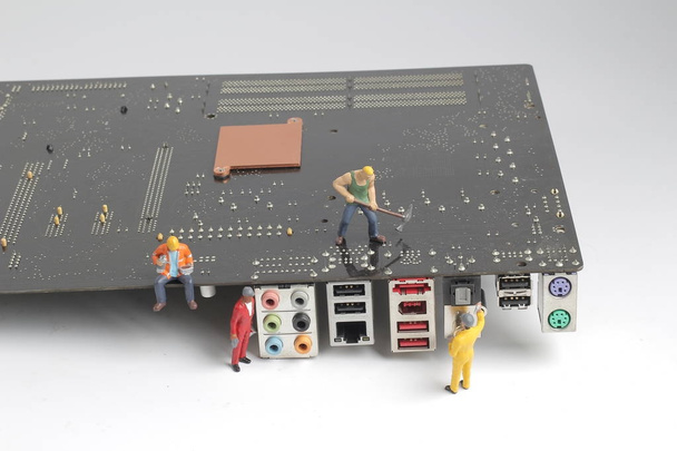 repair board,teamwork and technology concept - Photo, Image