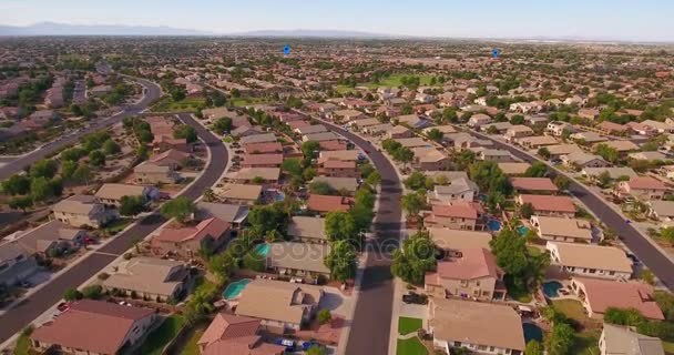 Antenne von arizona Nachbarschaft mit GPS-Markierungen - Filmmaterial, Video