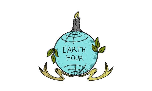 Modèle d'heure de la Terre 60 minutes
 - Vecteur, image