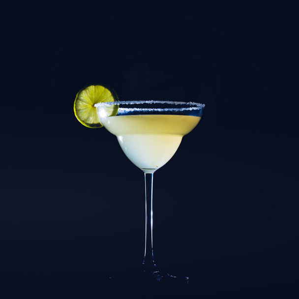 Classic daiquiri on the dark background.  Luxury craft drink con - Photo, Image