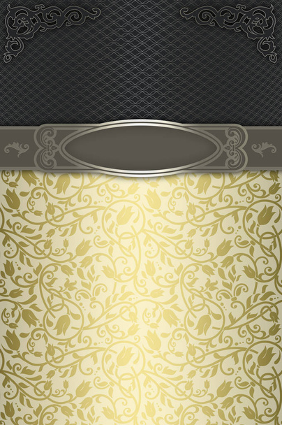 Decorative background with patterns and elegant frame. - Foto, afbeelding