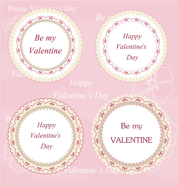 Valentine's day badges and labels - Вектор,изображение