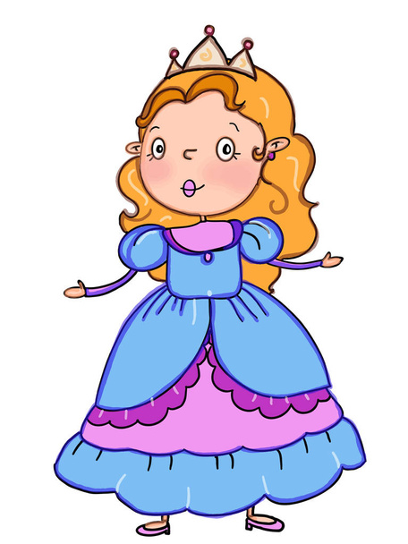 королівська принцеса принц замок ілюстрація малювання мультфільм і білий фон
 - Фото, зображення