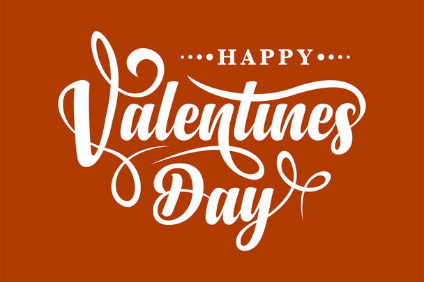 Happy Valentines Day. Calligraphic text - Vektor, obrázek
