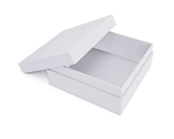 Mockup caixas brancas para o seu design. Isolado em um backgrou branco
 - Foto, Imagem