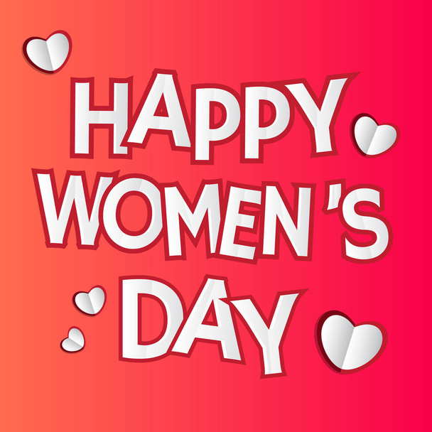 Happy Women's Day celebration design. - Вектор, зображення