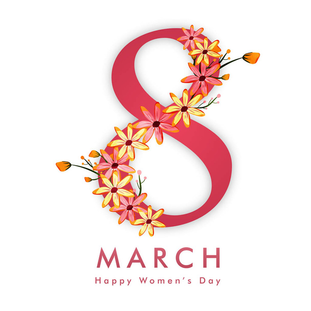 Happy Women's Day celebration design. - Vector, imagen