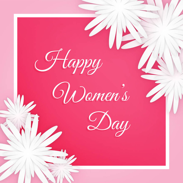 Happy Women's Day celebration design. - Διάνυσμα, εικόνα