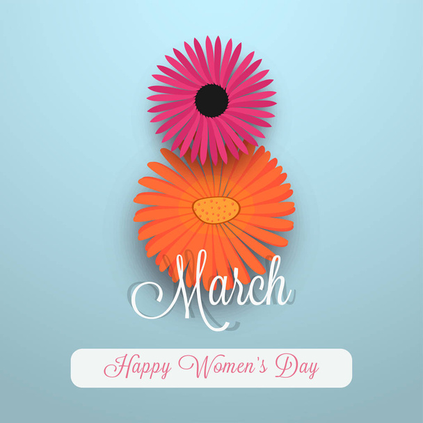 Happy Women's Day celebration design. - Vector, Imagen