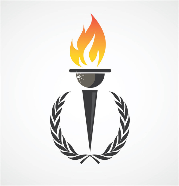 Illustration de la flamme olympique sur fond blanc. Un vecteur supplémentaire. Fichier Eps disponible
. - Vecteur, image