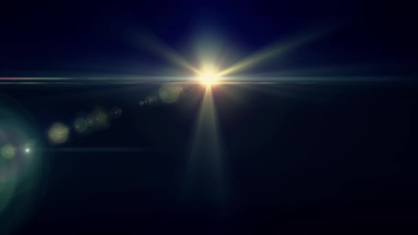 horizontální teplého slunce světla optické čočky světlice lesklé animace umění pozadí - nové kvalitní přirozené osvětlení lampy paprsky efekt dynamické barevné světlé video záběrů - Záběry, video