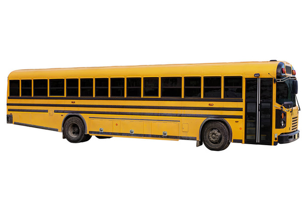 Traditional school bus, isolated on white background. - Photo, Image