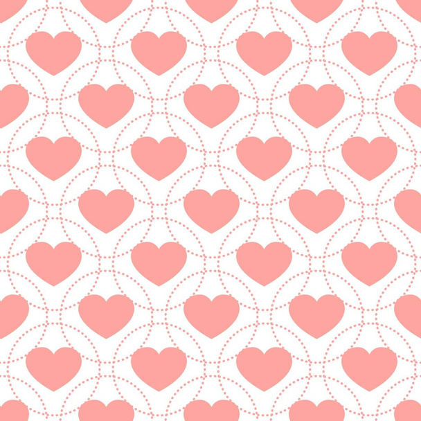 Valentines day hearts seamless pattern background love typography holiday romantic wedding gift card vector illustration. - Vektor, Bild