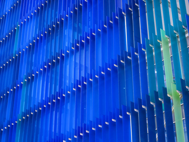 acryl plastic folie interieur twee Toon blauw en donker blauw - Foto, afbeelding