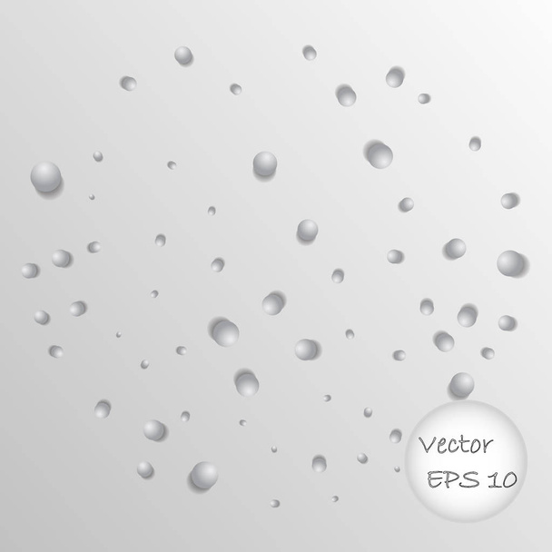 Ball of white spheres abstract 3D render. - Vetor, Imagem