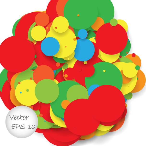 Bright background with circles - vector - Διάνυσμα, εικόνα