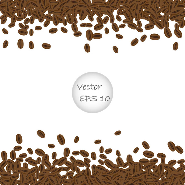 coffee background, for your design, coffee beans, take away, vec - Vector, afbeelding
