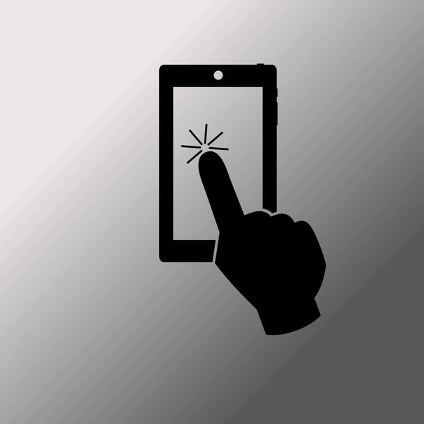  Touch scherm smartphone-pictogram - Vector, afbeelding