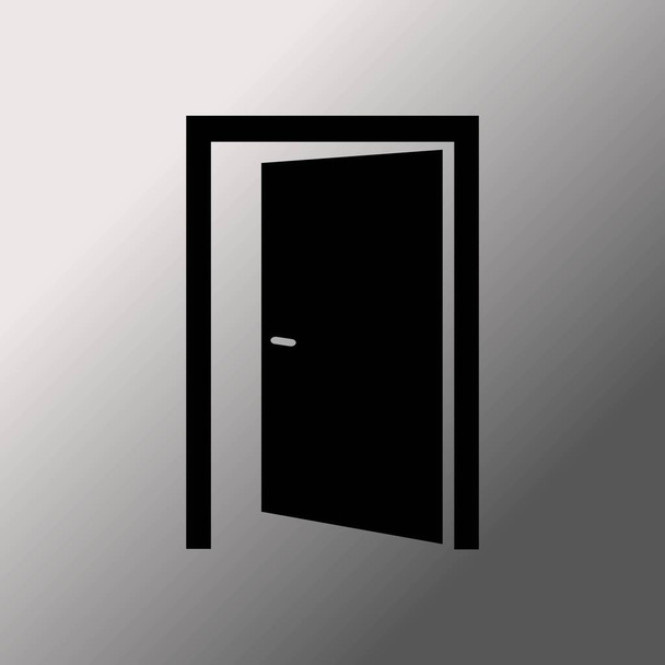 Open door vector icon - Vector, Image
