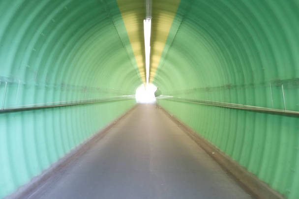 deep of green color tunnel horror feel - Photo, Image