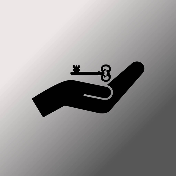 руки и значок вектора ключа
 - Вектор,изображение
