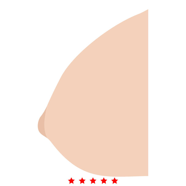 Ícone de mama feminino Ilustração cor preenchimento estilo
 - Vetor, Imagem