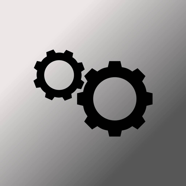 Cogwheels vector icon Illustration - Vector, Image