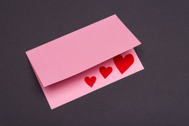 Greeting card with hearts - Φωτογραφία, εικόνα