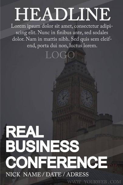 Business Conferentie Poster Design - Vector, afbeelding